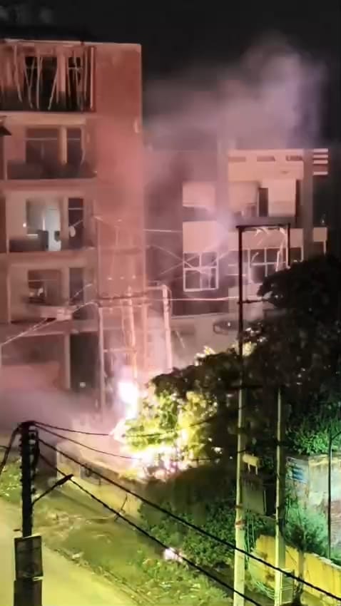10-hour power outage in Indraprastha due to 33 kV line fault and transformer fire.