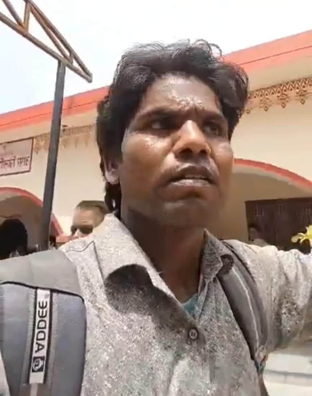 A young man poured petrol on himself in the Collectorate...causing chaos.