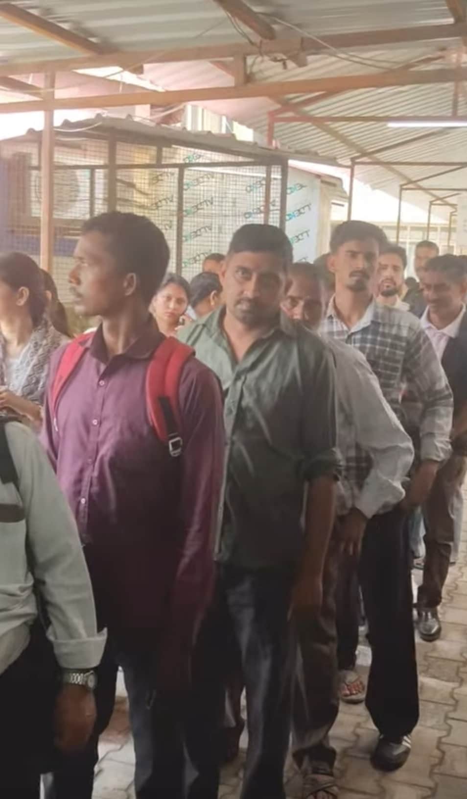 Lock hangs on the ultrasound room; long queues form to get registration slips.