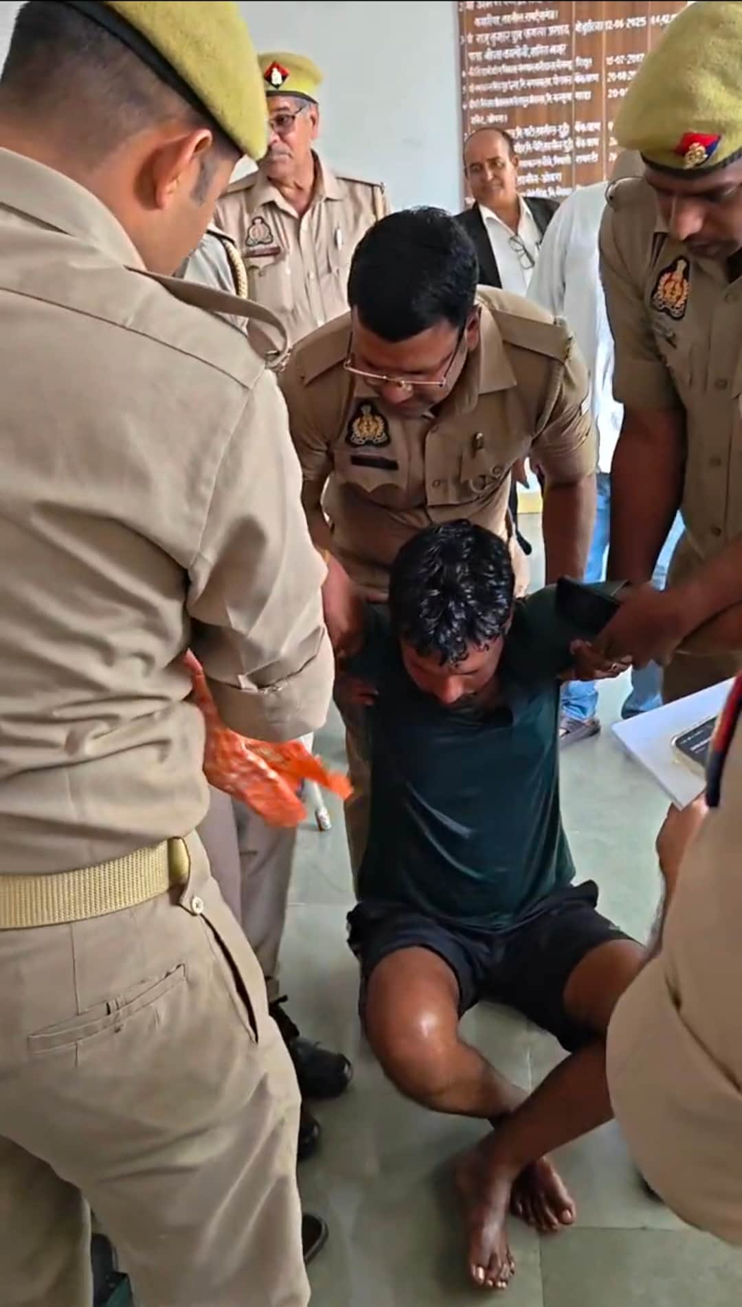 Youth attempts self-immolation in front of DM's office; police apprehend him.