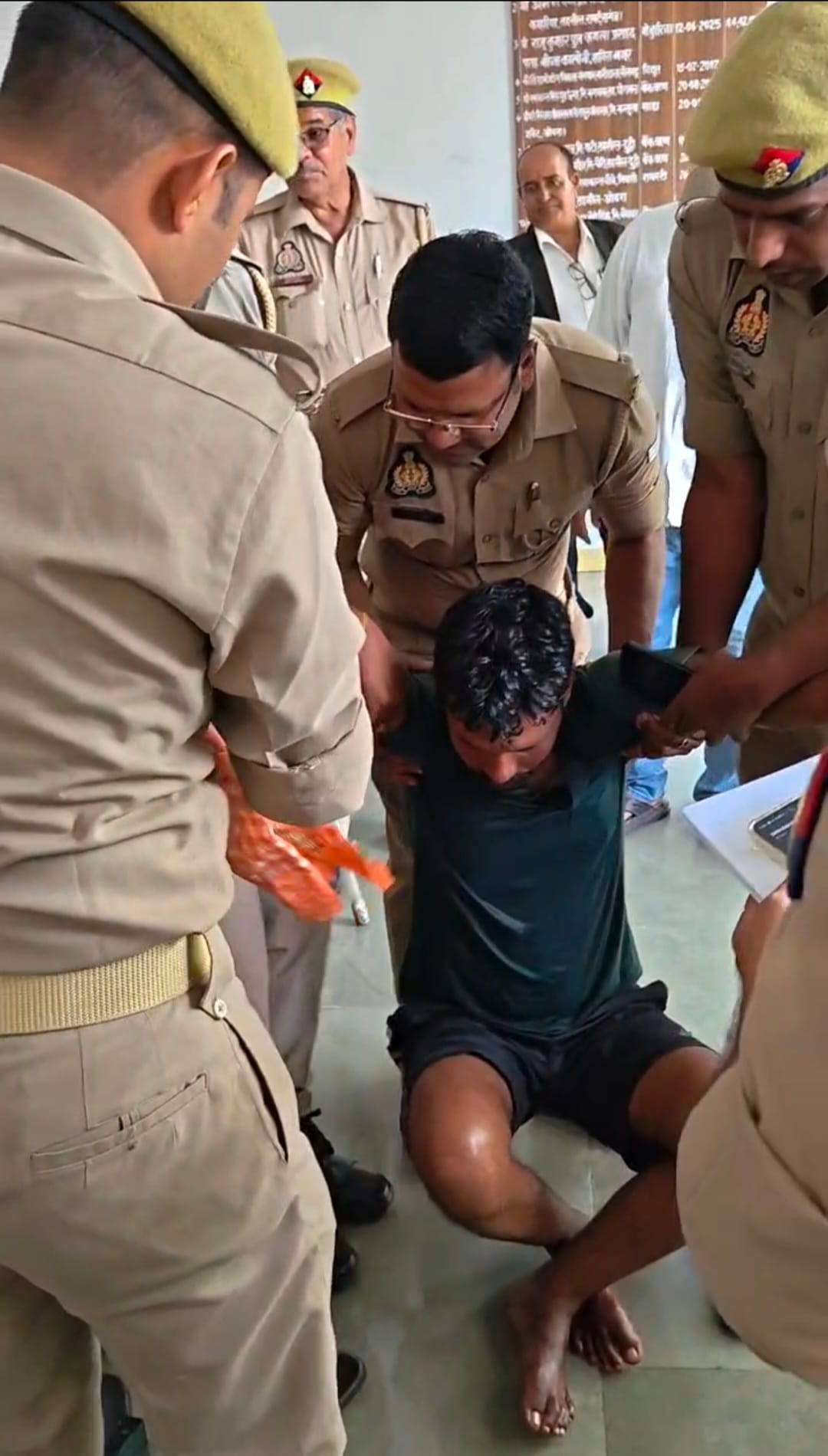 Youth attempts self-immolation in front of DM's office; police apprehend him.