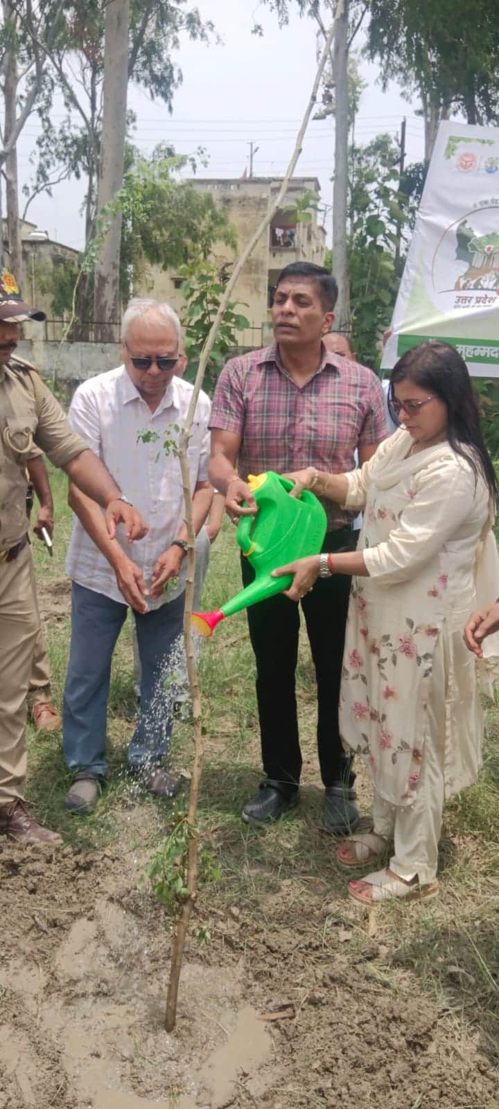 Saplings planted at more than 300 locations in the district.