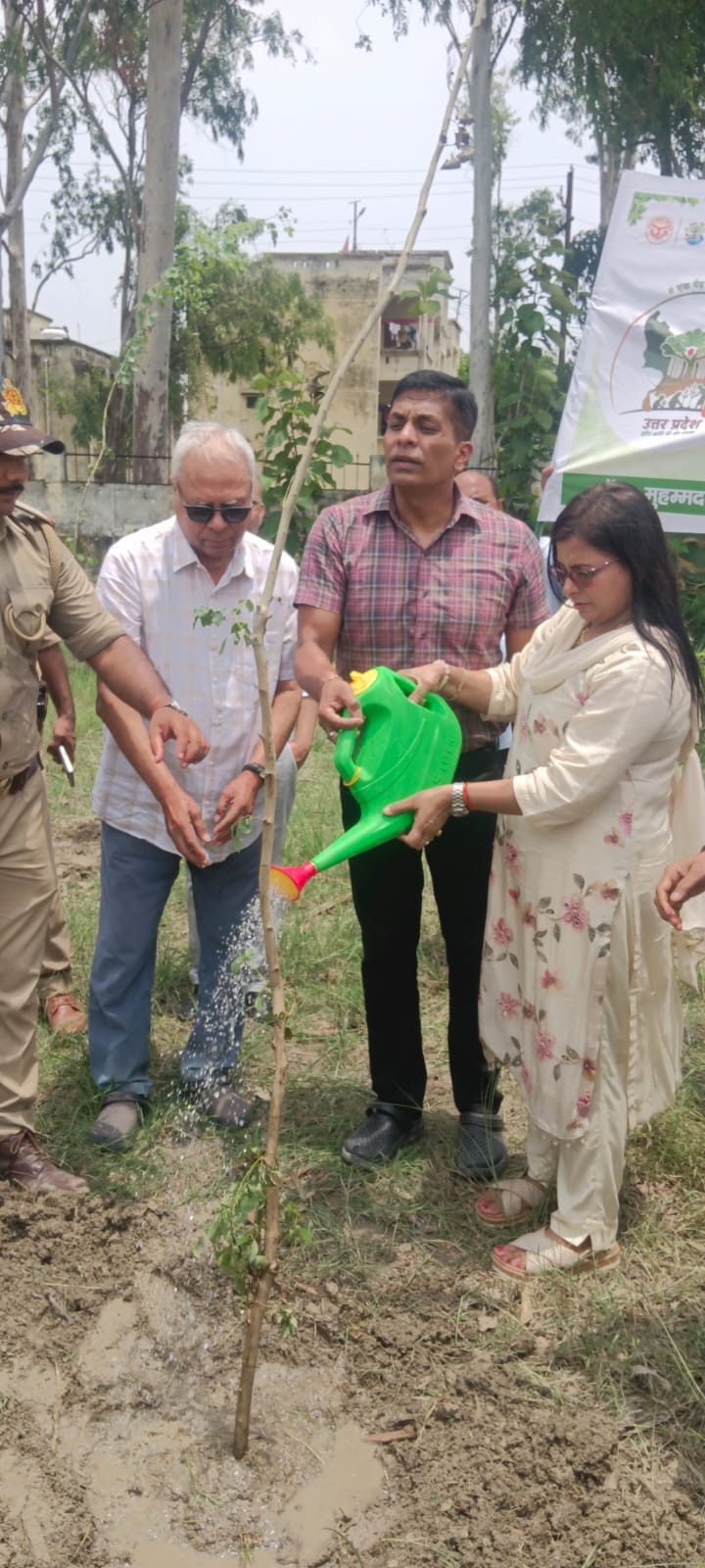 Saplings planted at more than 300 locations in the district.
