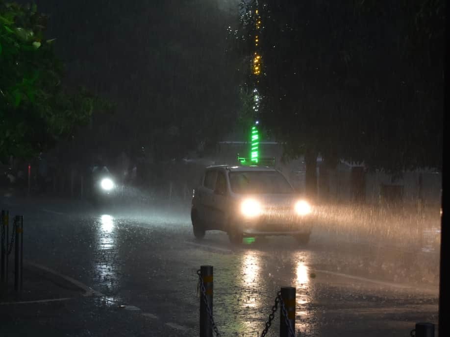 Heavy rain lashed the area; 60.8 mm of rainfall recorded in 24 hours.