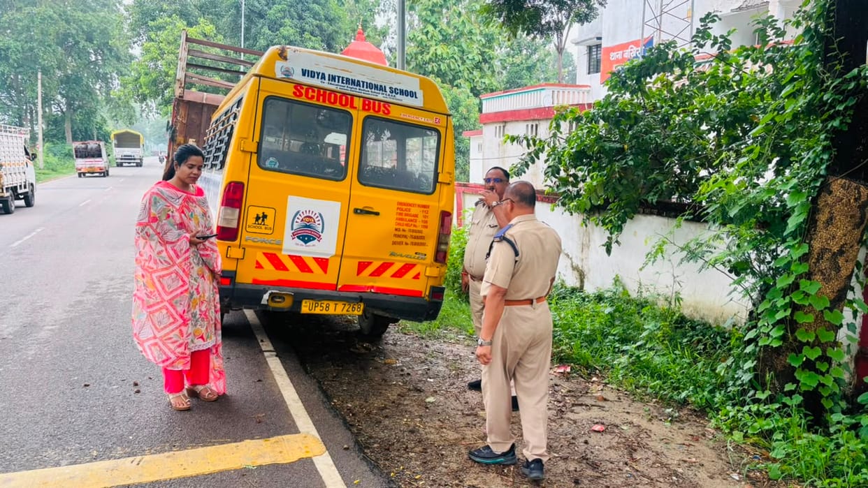 18 school vehicles impounded and 25 challaned in three days.