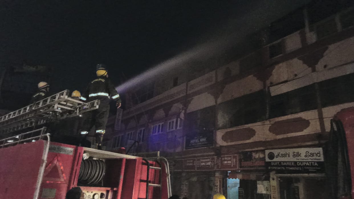 Varanasi Fire breaks out flat within three-story building fire brigade brings it under control in 30 minutes