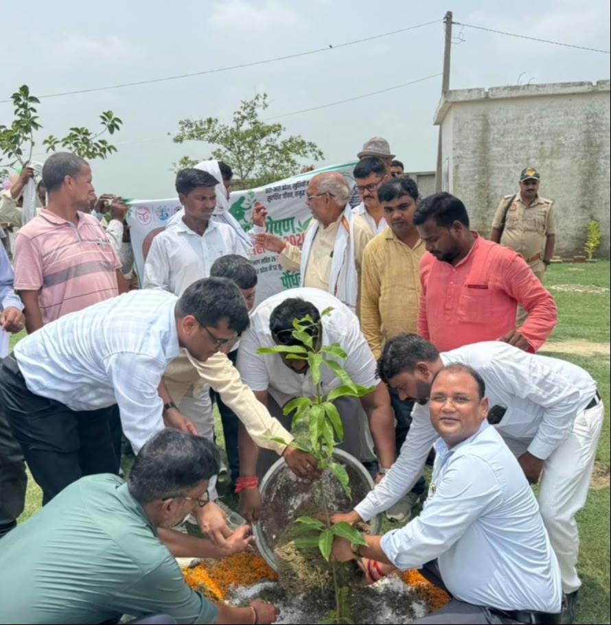 Pledge to green the entire district; public representatives and officials planted saplings.