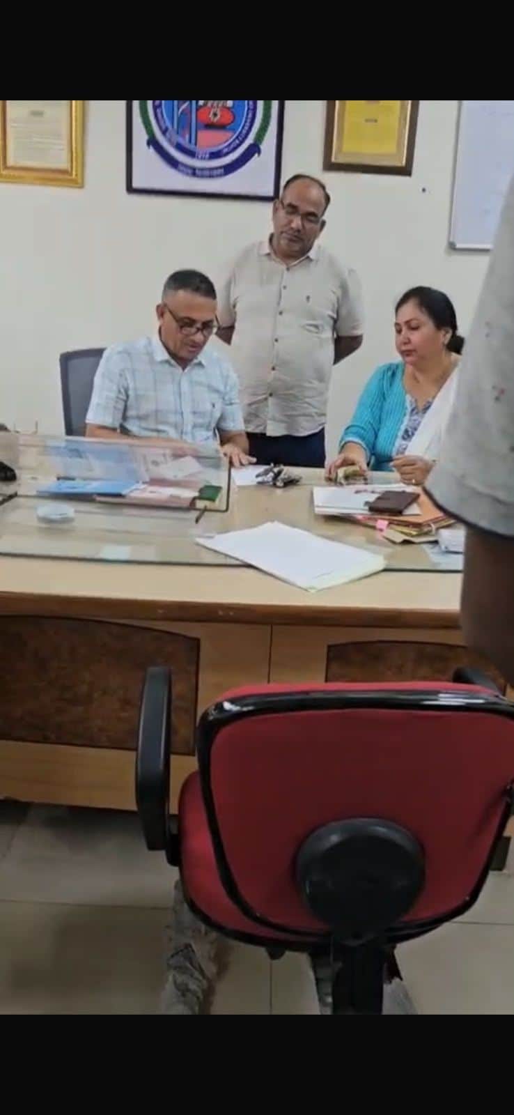 36,830 found in the office of the suspended MDU professor.