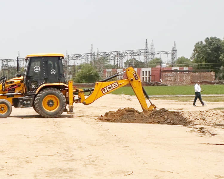 Bulldozer used on illegal colony built on 48 kanals of land