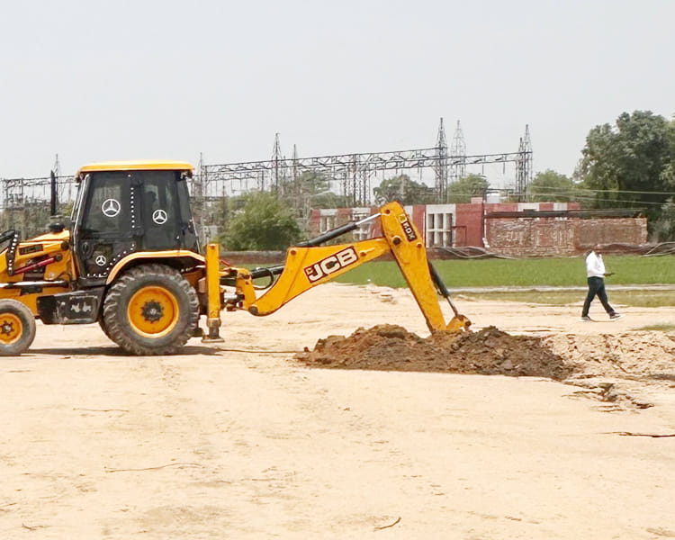 Bulldozer used on illegal colony built on 48 kanals of land