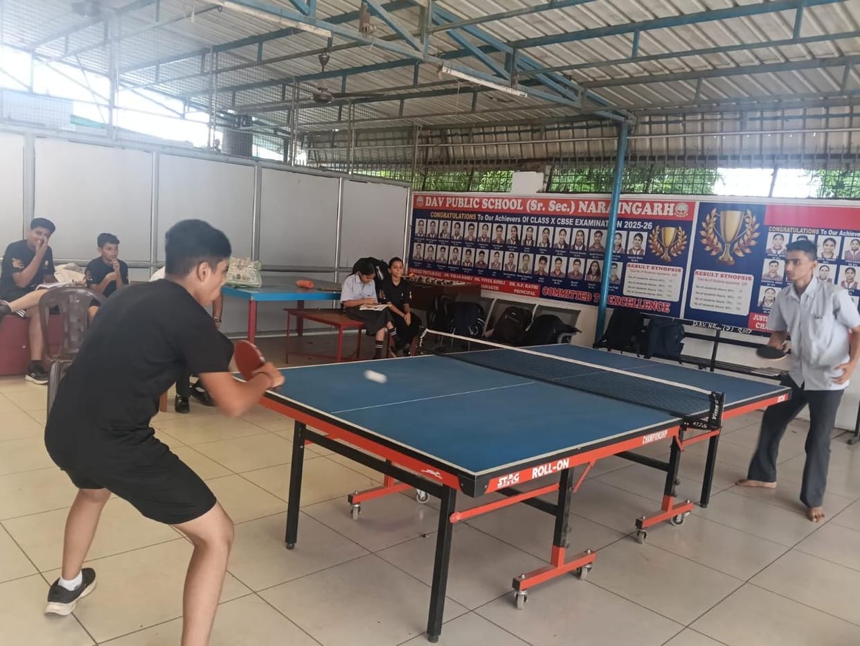 Hansraj and Shraddhanand Houses win Under-14 table tennis.