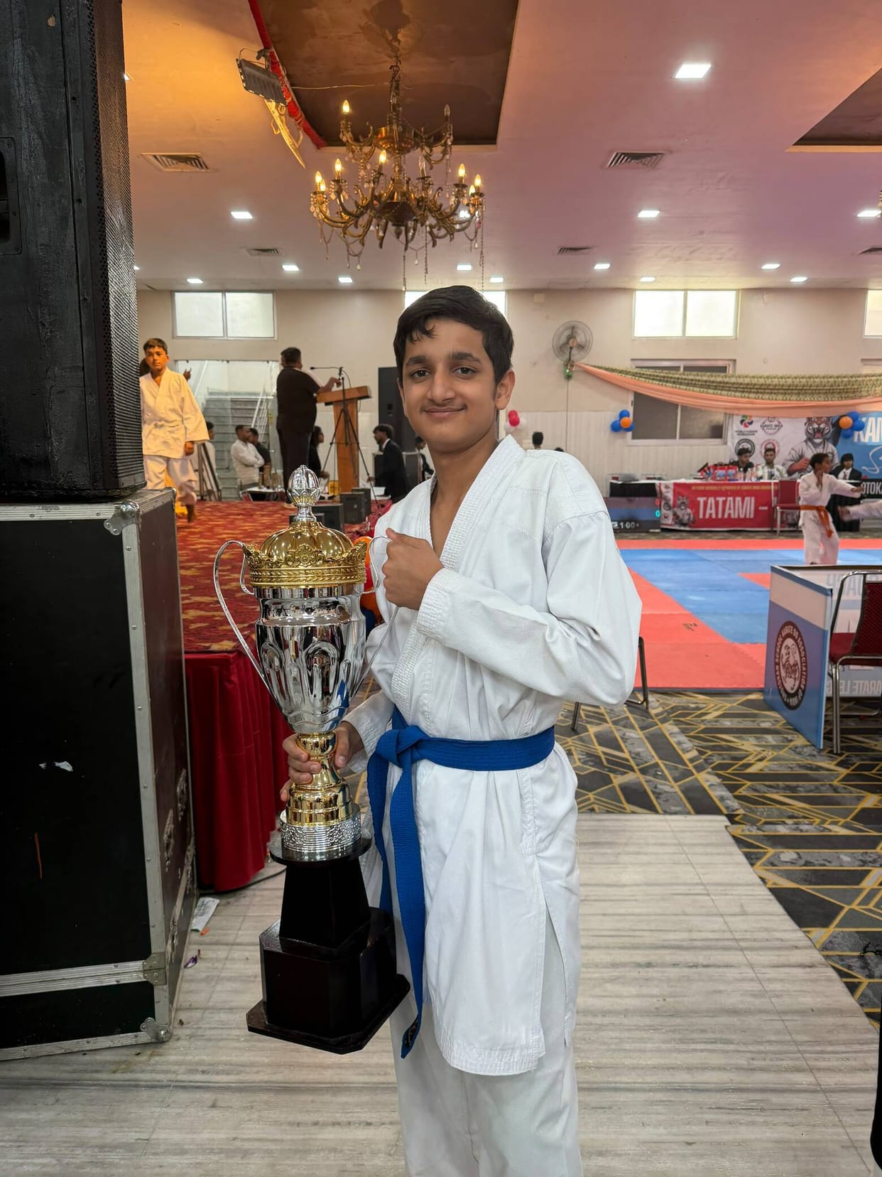 Sarthak won gold in karate.