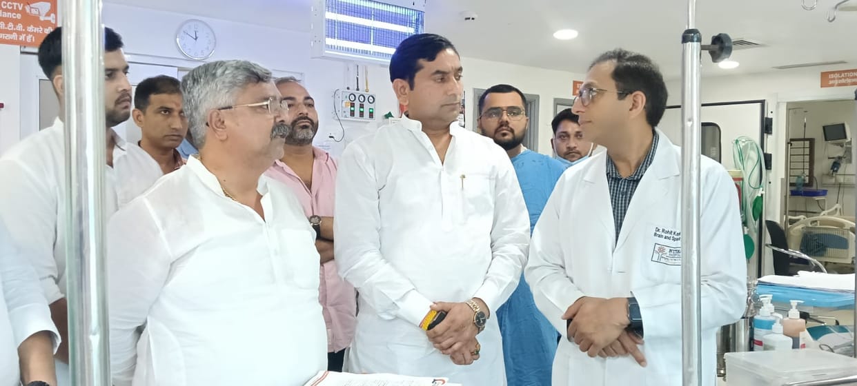 Cabinet Minister visits hospital to inquire about Vijay Rana's condition; wishes him a speedy recovery.