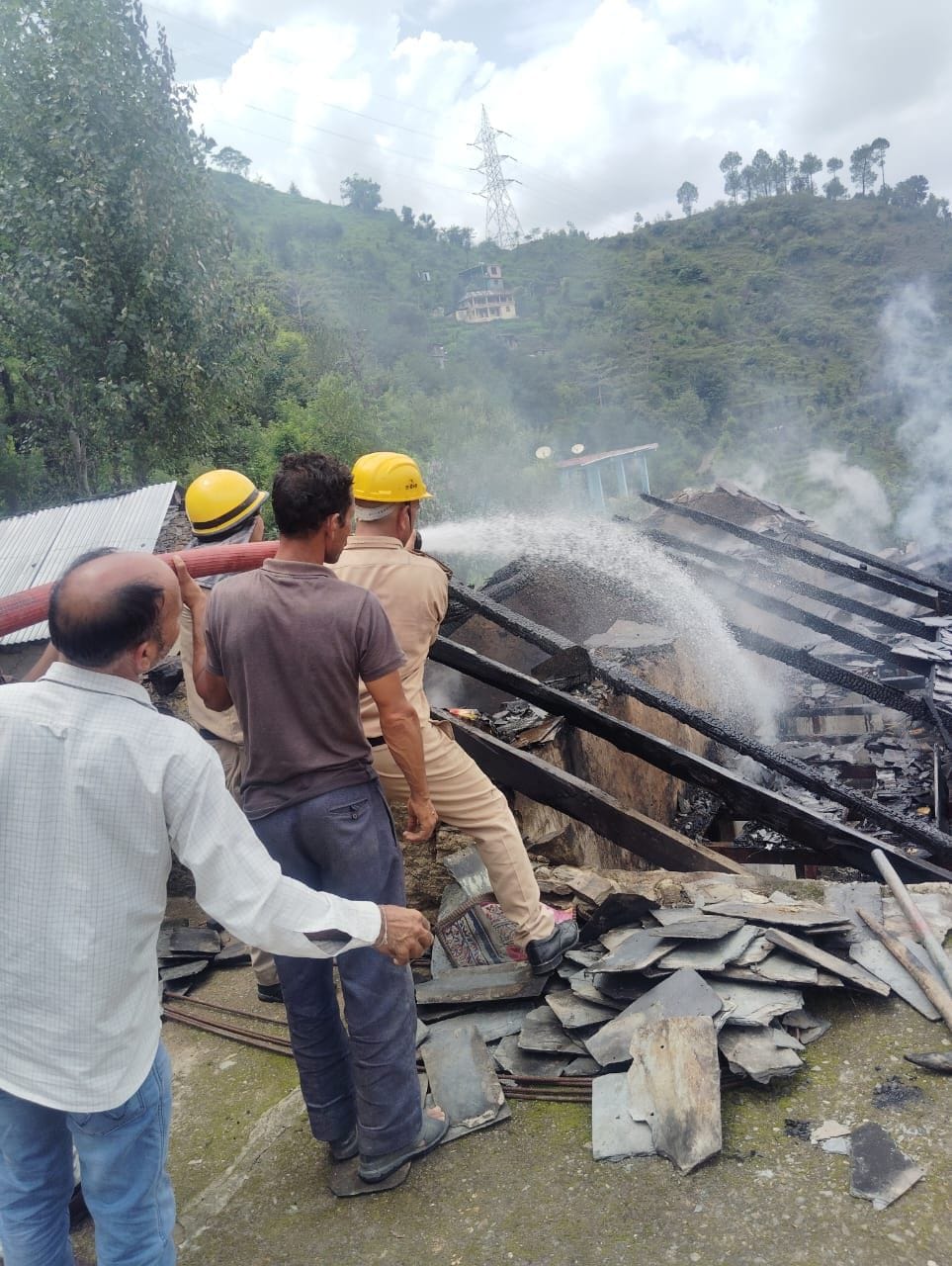 Two-storey house reduced to ashes in Chhaprahan of Gohar