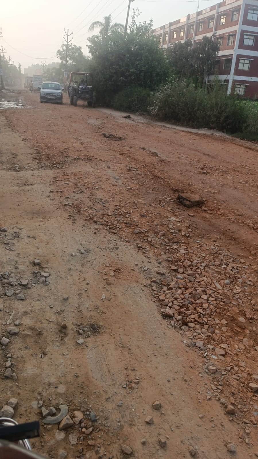 Potholes on the Ham-Tum Road filled using GSP.
