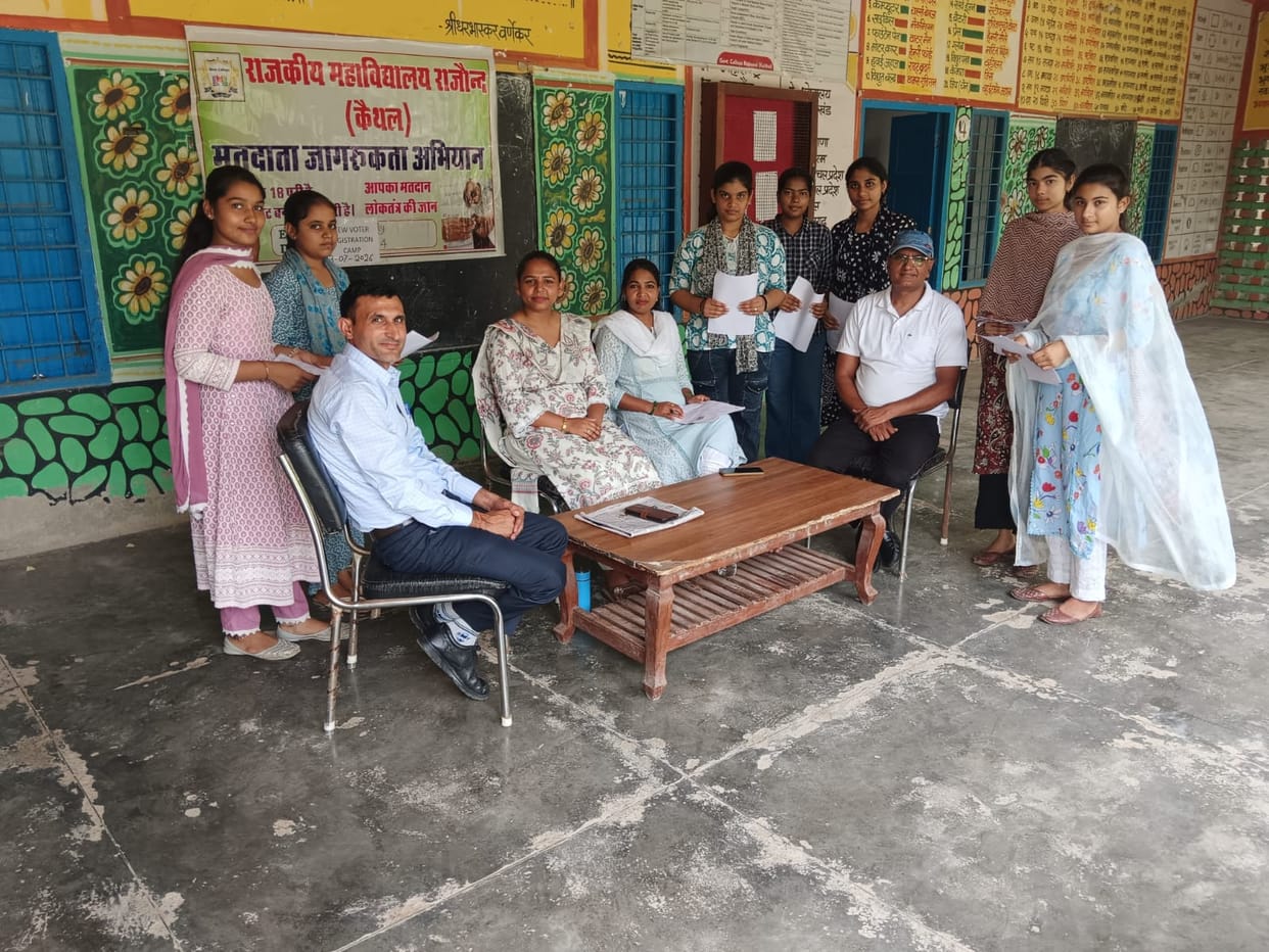 Youth made aware about registering their names in the voter list.