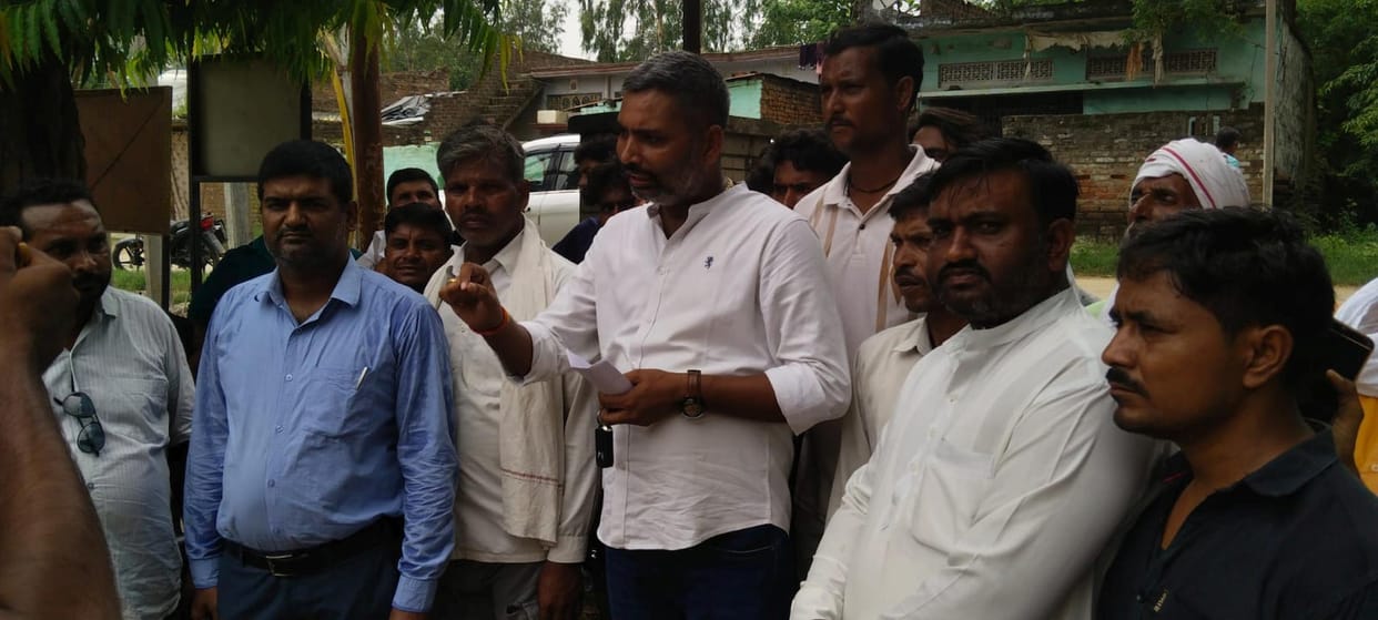 People angry over power outages gheraoed the substation.People angry over power outages gheraoed the substation.