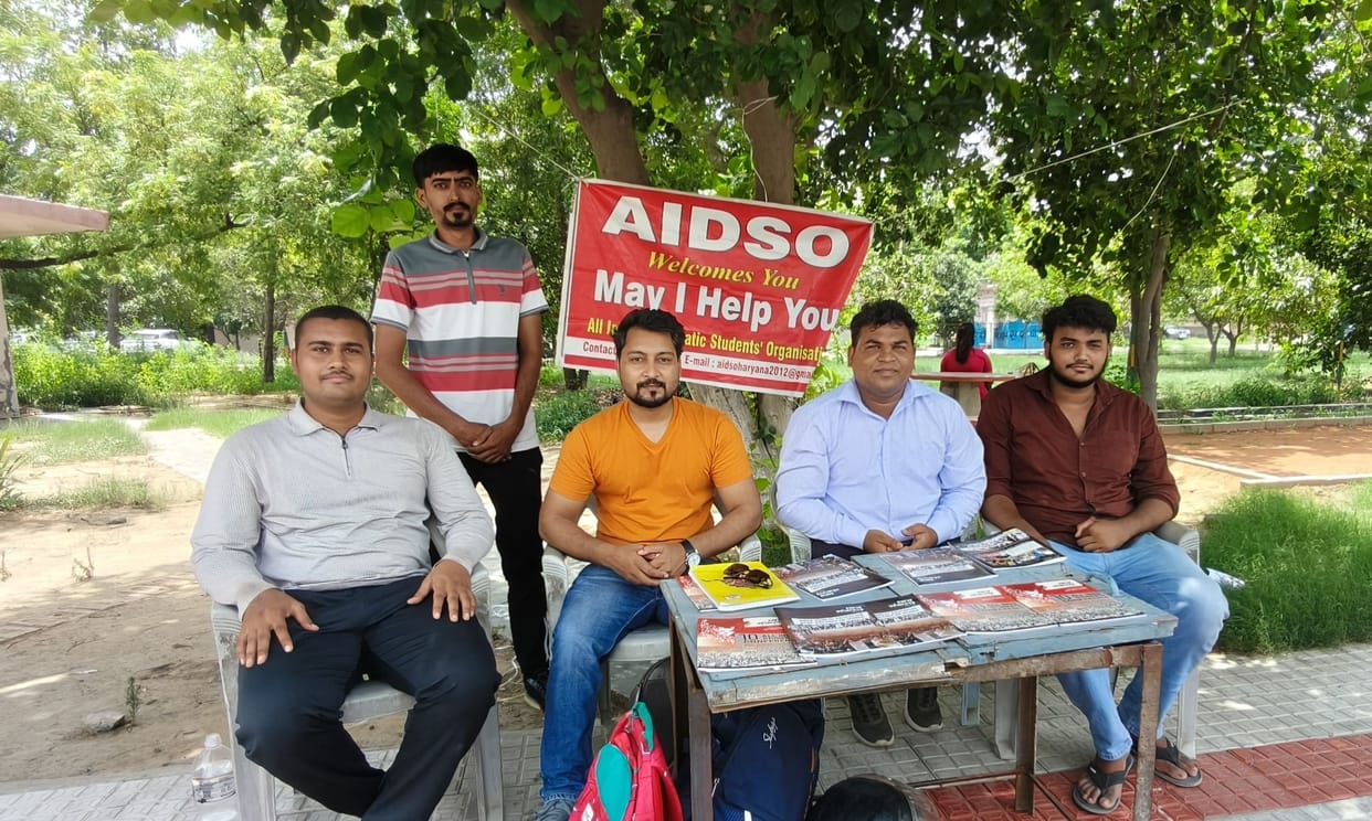 AIDSO sets up a help desk for the PG entrance exam.
