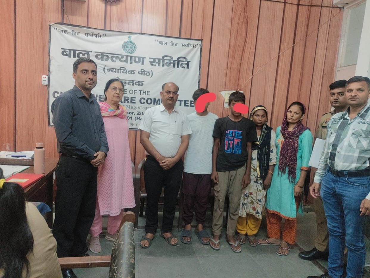 Children who had run away from home were counseled and handed over to their families.
