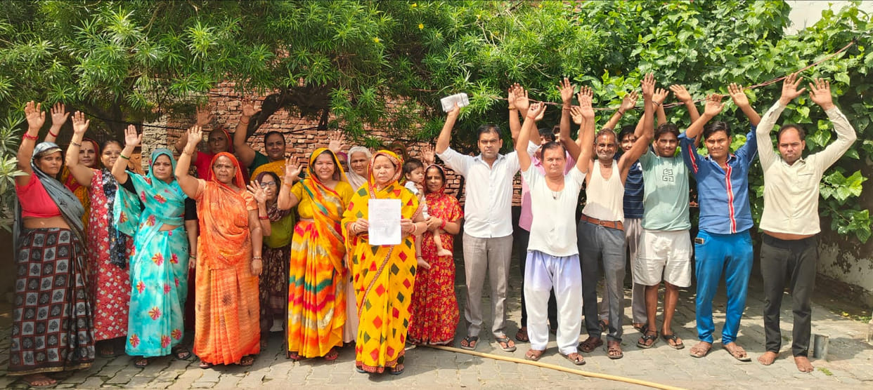 Women angered by power cuts staged a protest.