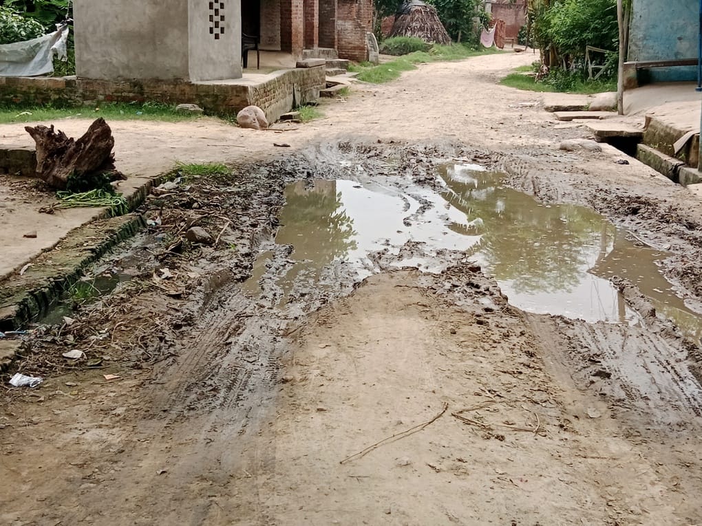 The roads gave way in the first monsoon rain.