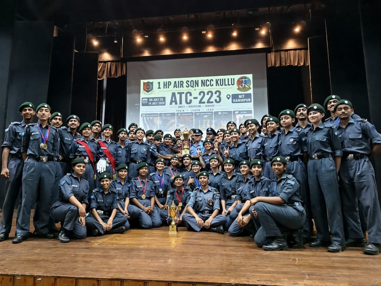 Mandi College won the overall trophy in the NCC Air Wing camp.