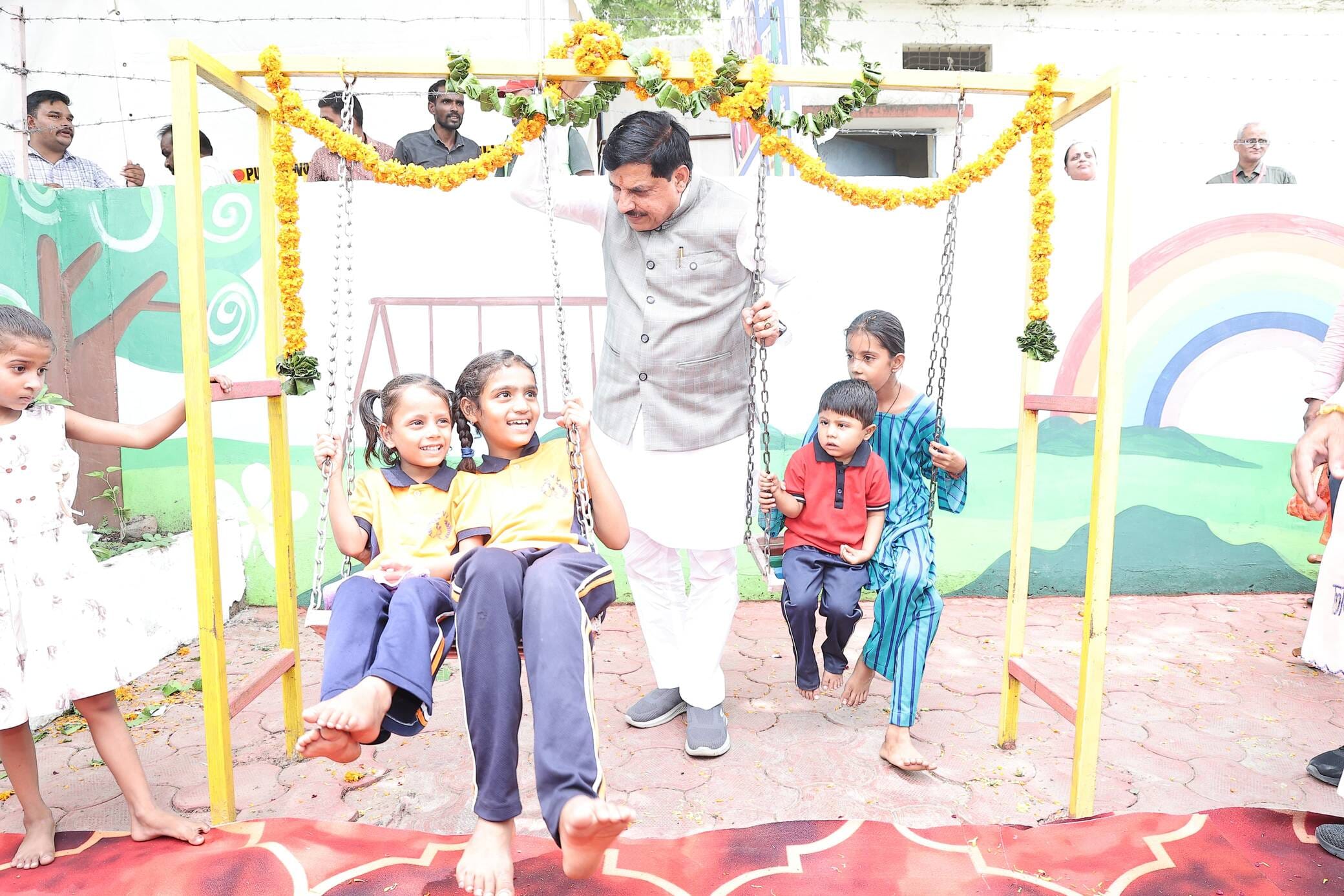 CM Mohan Yadav in Ujjain: Anganwadis to Be Transformed into Play Schools, 1000 Centers to Go Smart