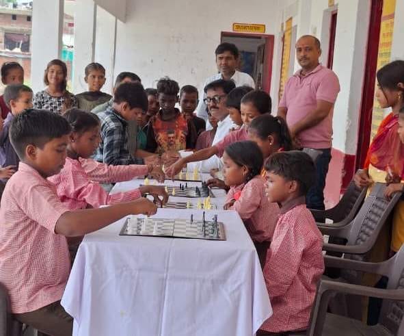 Students showcased their talent in the chess competition.
