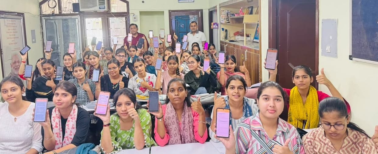 Simran topped in e-test, Sanjana in poster making and Anju in presentation.