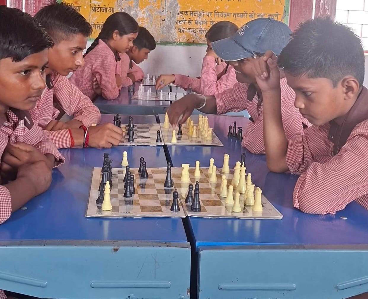 Players displayed their talent in chess and badminton.