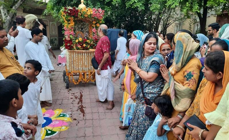 ISKCON organized Lord Jagannath's Rath Yatra; Bahadurgarh resounded with chants of devotion.