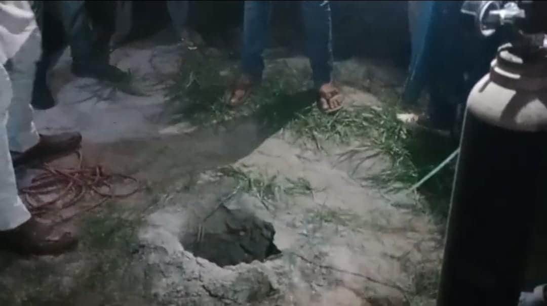 three year old boy falls into 30 feet deep borewell in gaya rescue operation underway today bihar news