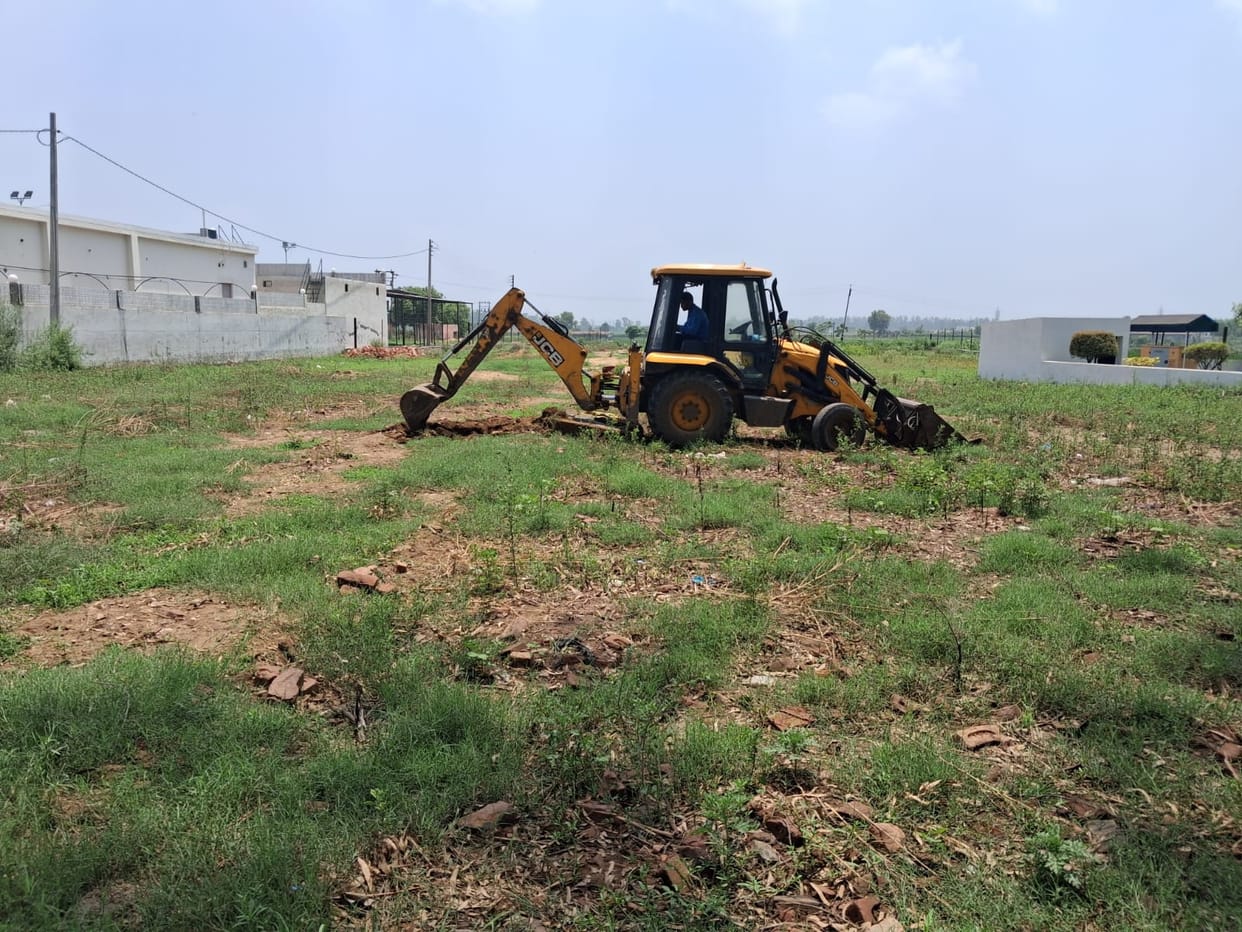 Illegal constructions removed from the colony being developed in Ghespur village.