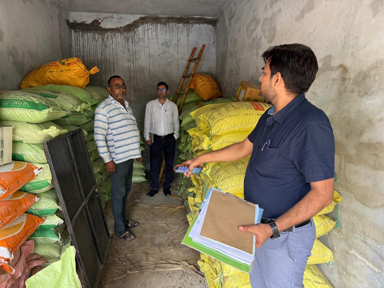 Raids conducted on fertilizer shops and warehouses; licenses of two shops suspended.