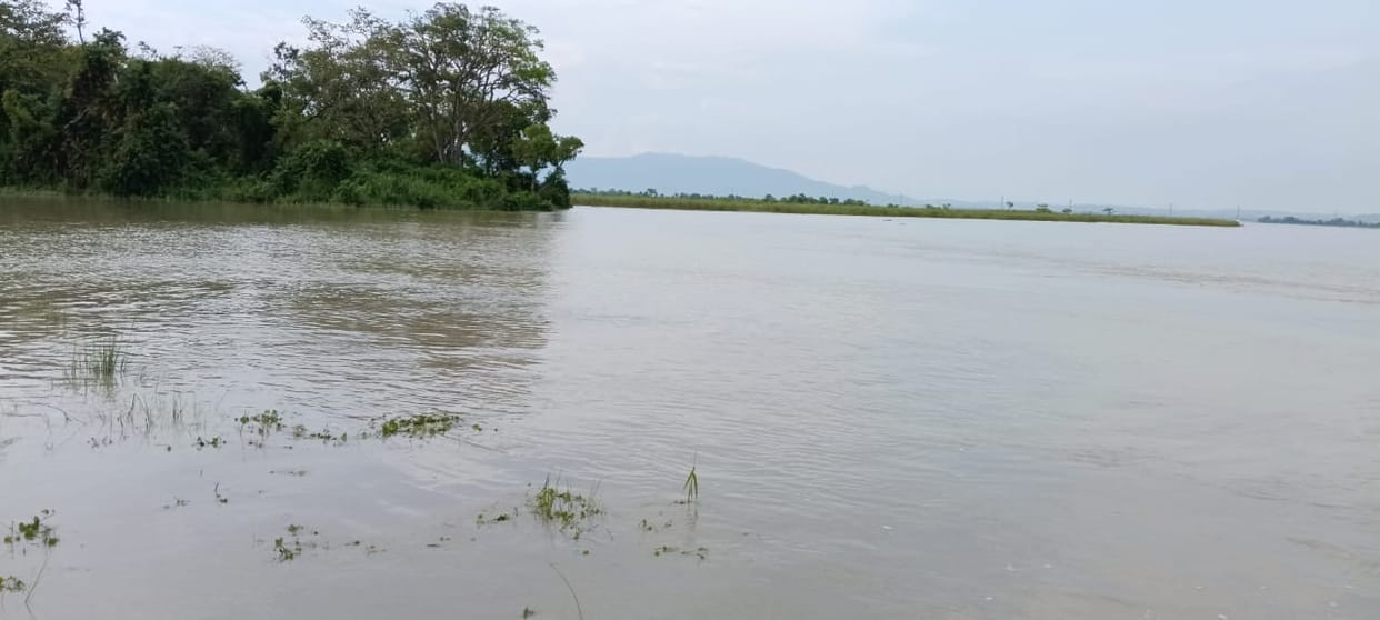 River water levels began rising as soon as it started raining; currently, they remain well below the danger mark.