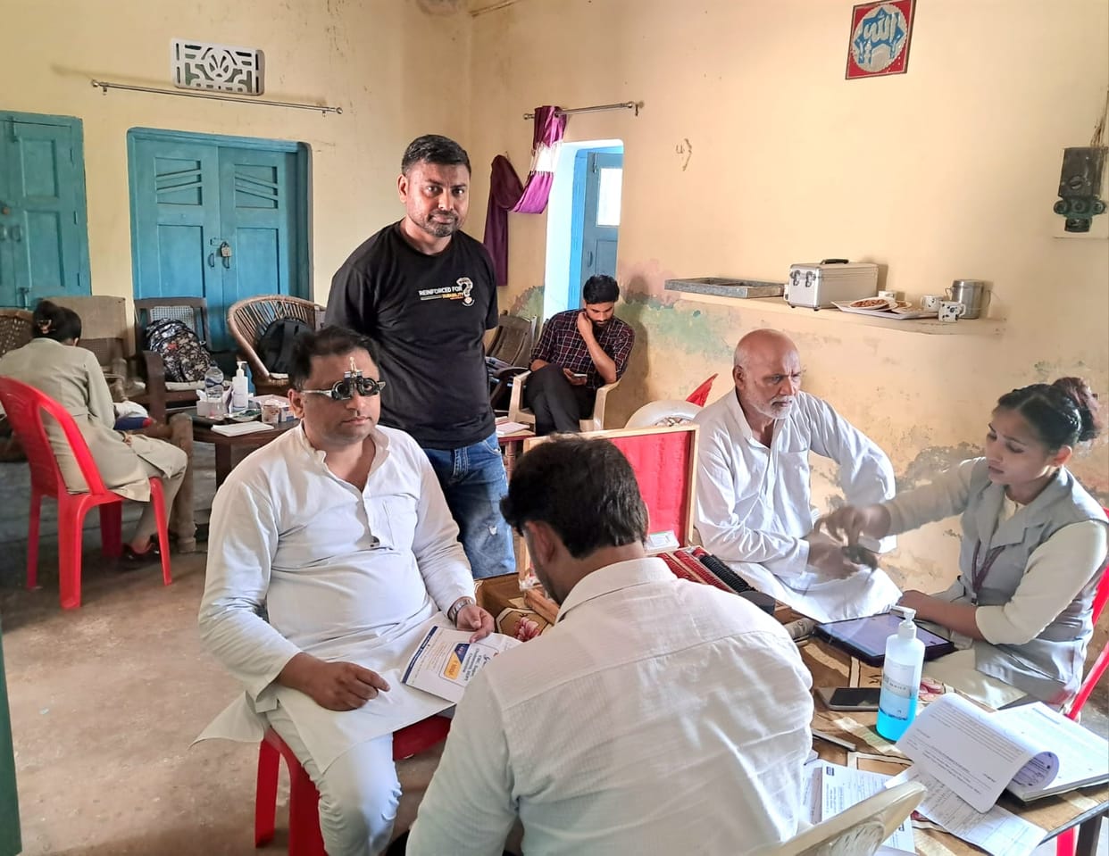 Eye check-ups conducted for 70 people; spectacles distributed.