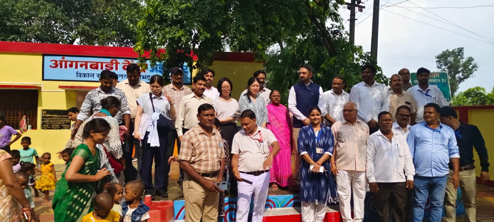 चतरा ब्लॉक के अईलकर गांव में पहुंची भारत और जायका की टीम। स्रोत जागरूक पाठक