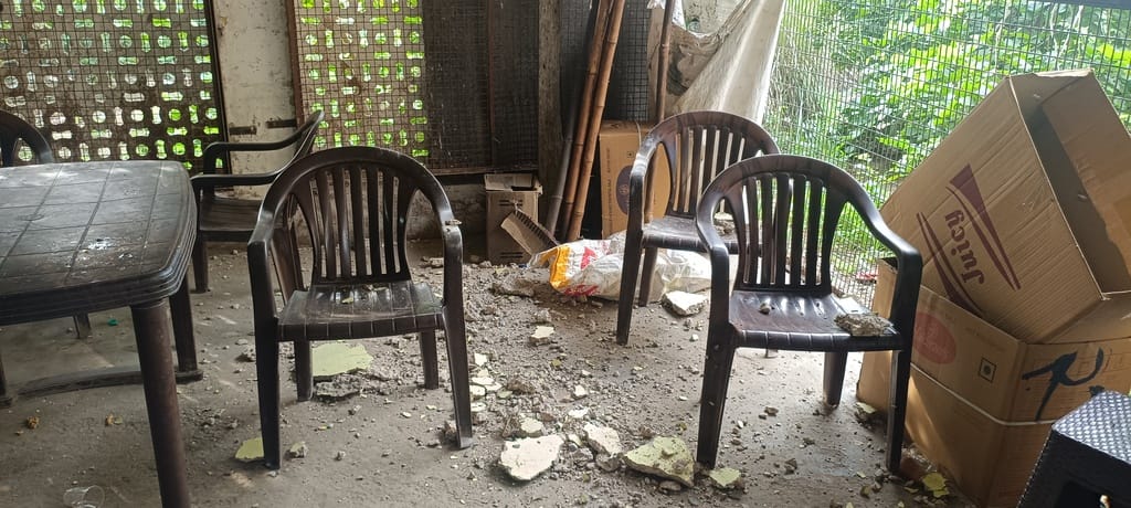 Plaster Falls from Canteen Ceiling