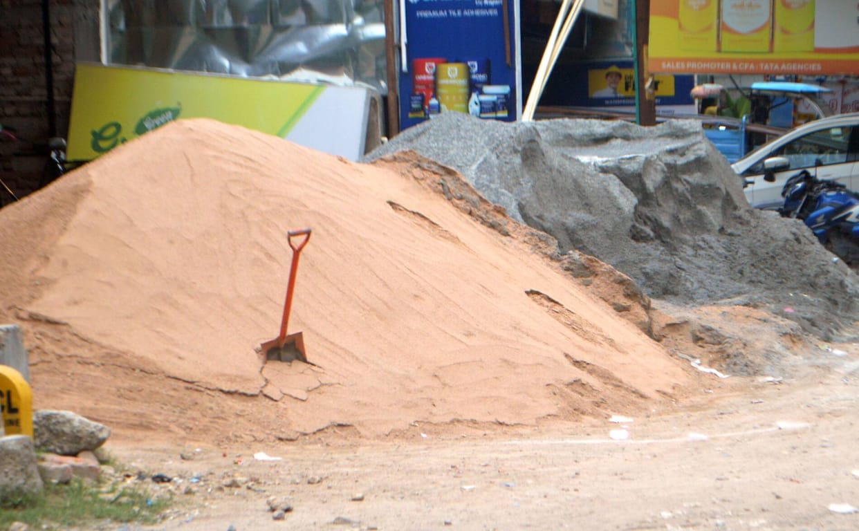 Building a house has become costlier; prices of sand, coarse sand, and steel bars have disrupted the budget.