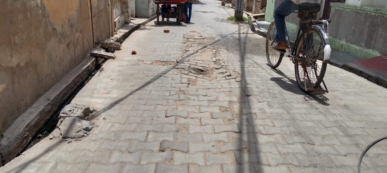 Road dug up a year ago for laying a pipeline; repairs not carried out.
