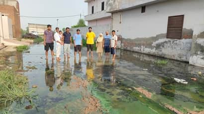 Water from the village pond reached houses in Nanheri Khurd