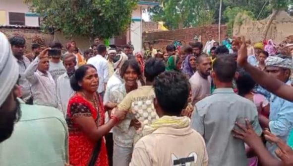 Uproar over electricity worker's death; last rites performed after compensation.