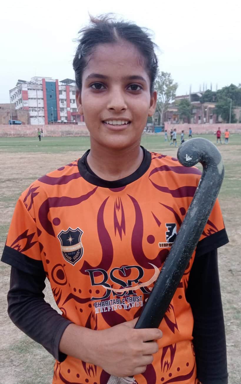 राष्ट्रीय जूनियर महिला हॉकी प्रतियोगिता के लिए चयनित तवस्सुम बानो।