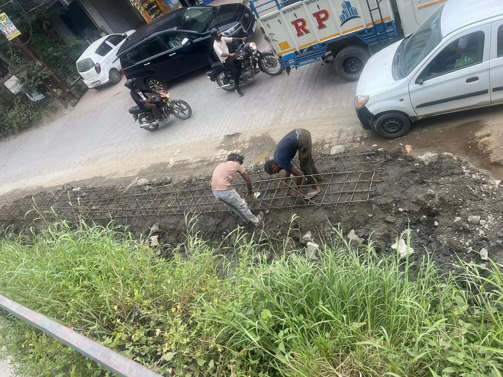 Construction of new roadside drains has begun in Shamti; the facility will be available soon.
