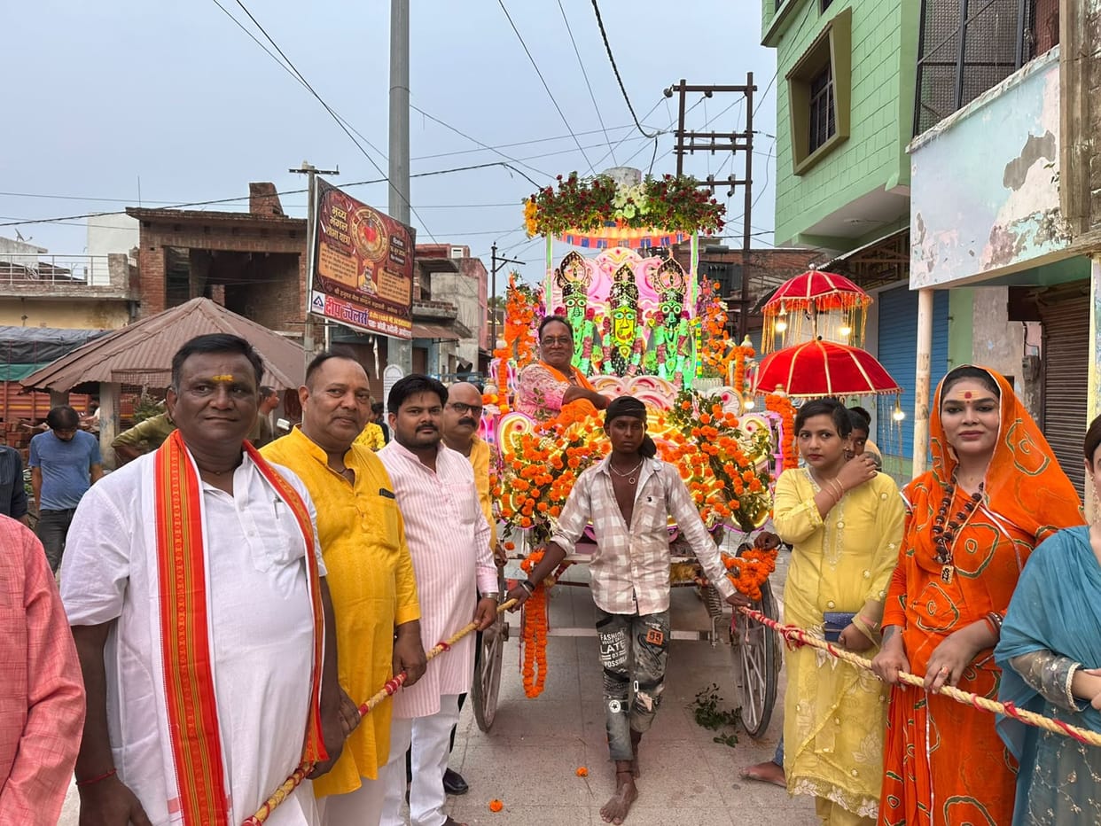 Grand Rath Yatra of Lord Jagannath taken out in Rudauli