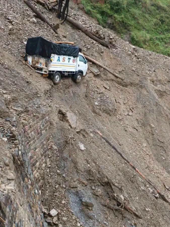 Vehicle trapped in debris retrieved after 5 hours; traffic halted for 14 hours near Tikkar Gala.