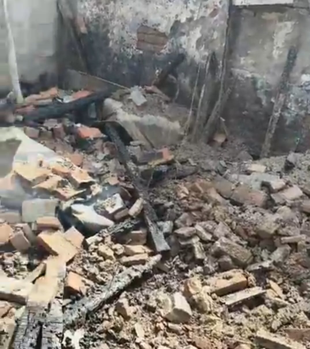 A massive LPG cylinder explosion in Rajana Kalan, a mud house collapses... a young woman dies of burns.