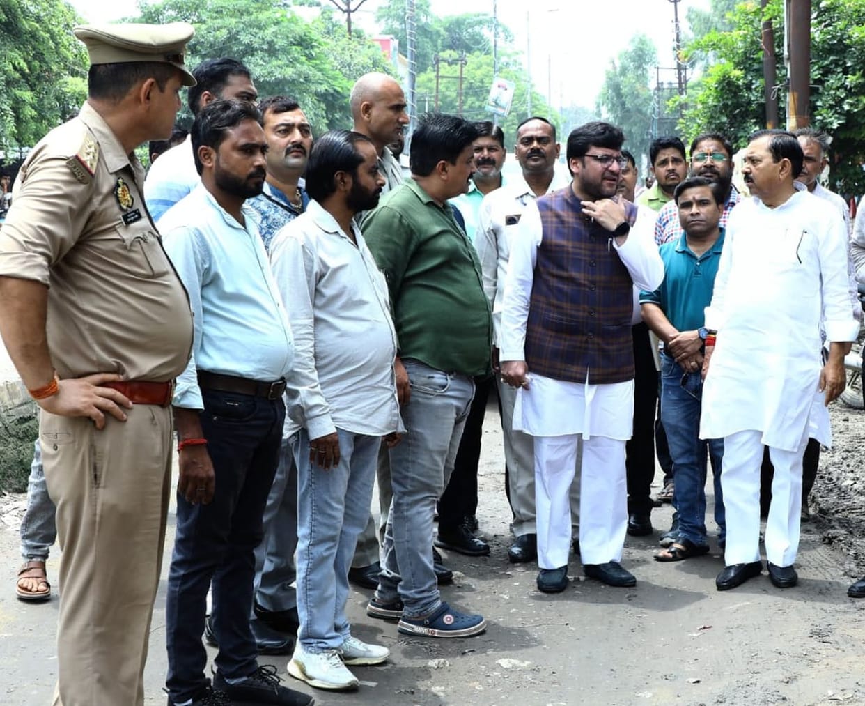 Excise Minister inspects Nagheta Road; orders early completion of the drain.