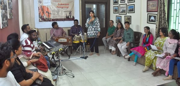 Training was provided on the foundational aspects of the ghazal.