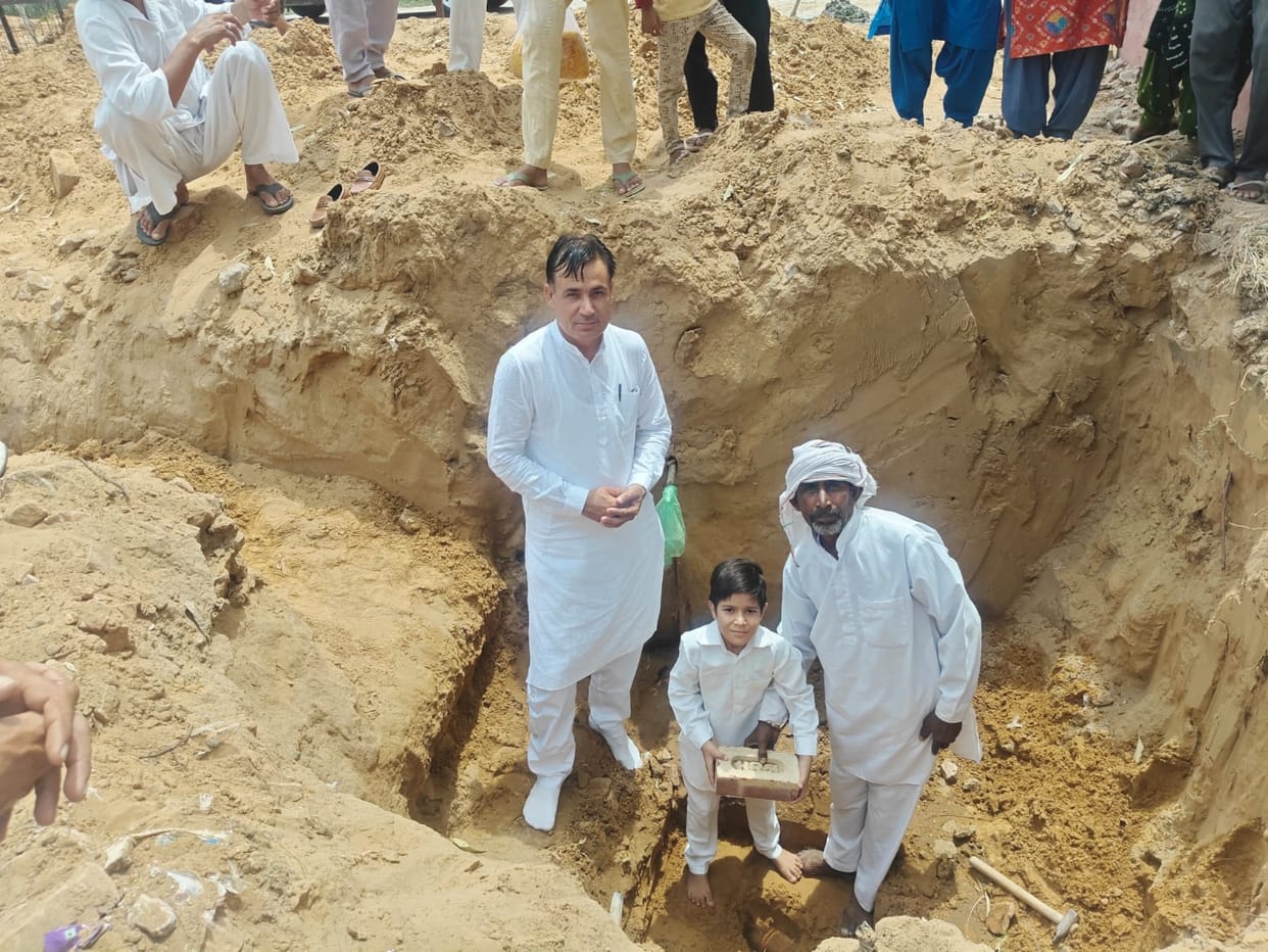 Sub-health centre to be built at a cost of 55.50 lakh Rupees Gram Panchayat lays the foundation stone